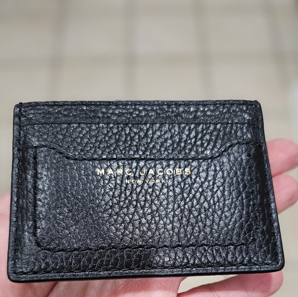 Marc Jacobs Empire City Pebbled Black Card Holder EUC - Picture 10 of 12